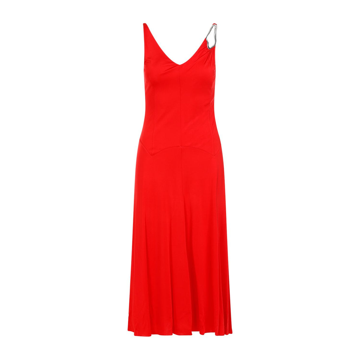 Elegant Red A-line Dress for Women - SS24 Collection