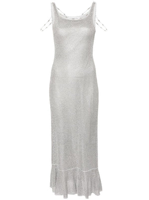LANVIN Stunning Beaded Lurex Maxi Dress for Women