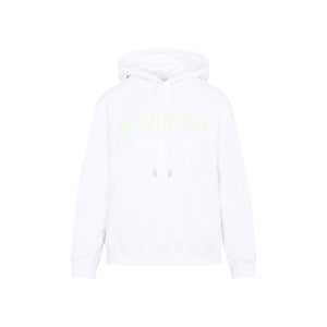 LANVIN Embroidered White Hooded Sweatshirt for Women | SS23 Collection