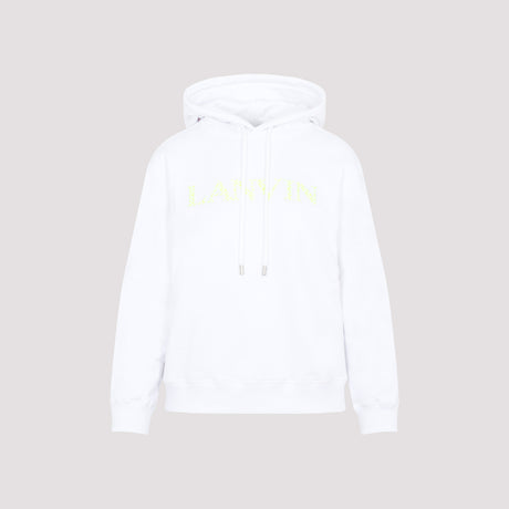 LANVIN Embroidered White Hooded Sweatshirt for Women | SS23 Collection