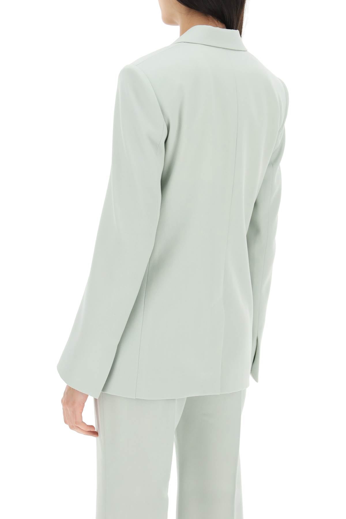 LANVIN Stylish Single-Breasted Wool Twill Blazer for Women - Green