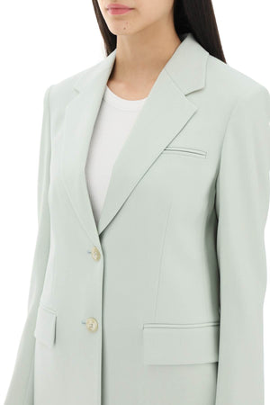 LANVIN Stylish Single-Breasted Wool Twill Blazer for Women - Green