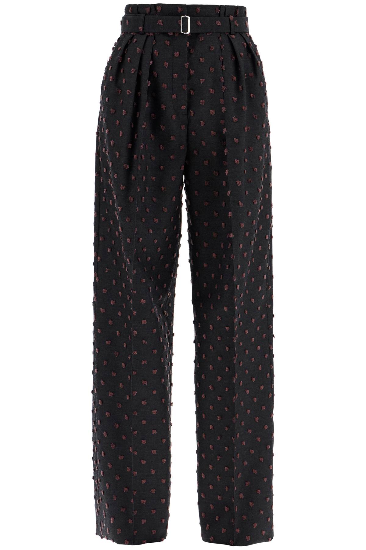 LANVIN WIDE PLUMETIS TROUSERS