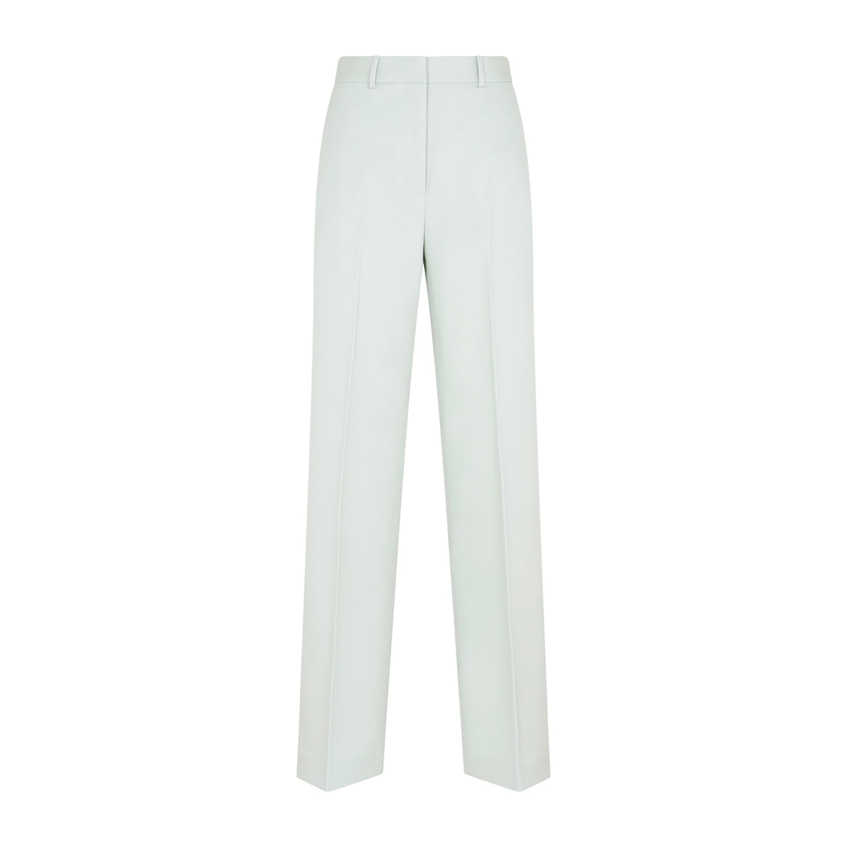 LANVIN Green Wide Leg Tailored Pants in 100% Virgin Wool for Women - SS23