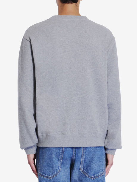CELINE Urban Grey Crewneck Cotton Sweatshirt