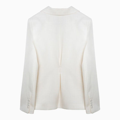 MARGAUX LONNBERG Classic White Single-Breasted Jacket for Women - SS24 Collection