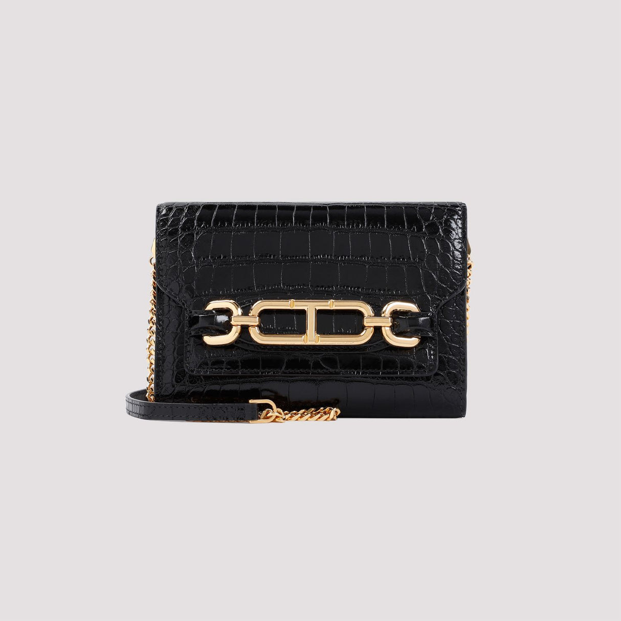 TOM FORD EMBOSSED CROCODILE LEATHER MINI CLUTCH