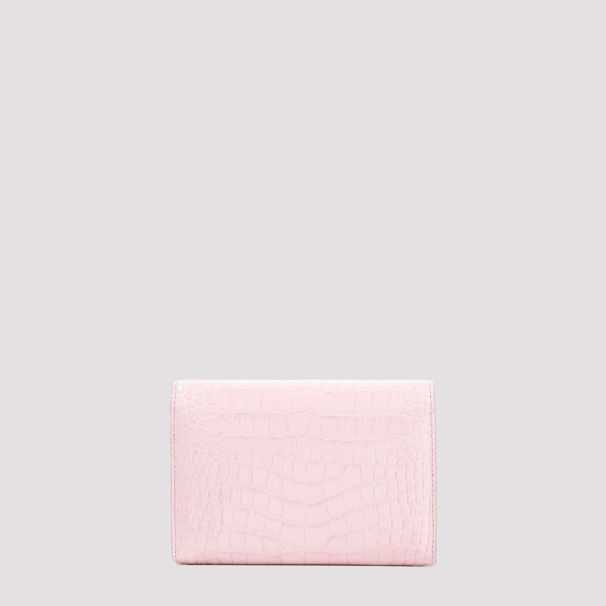 محفظة نسائية من جلد التمساح الوردي والأرجواني - مجموعة SS24