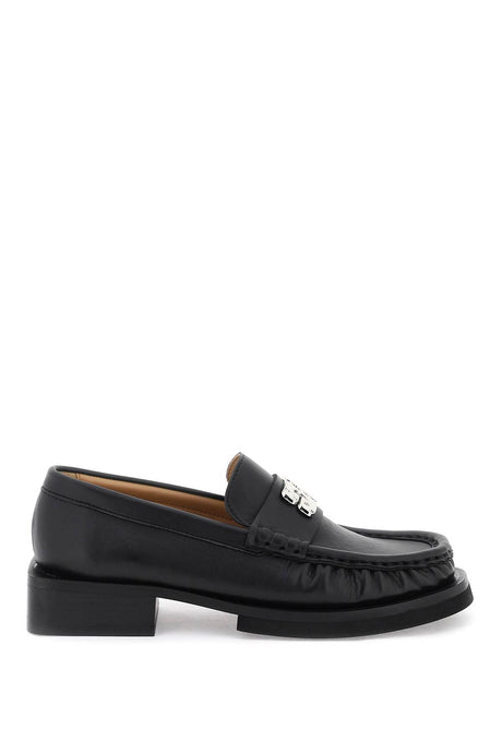 GANNI Effortless Style Loafers with Butterfly Logo