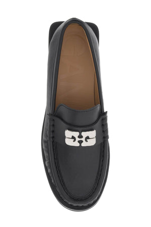 GANNI Effortless Style Loafers with Butterfly Logo