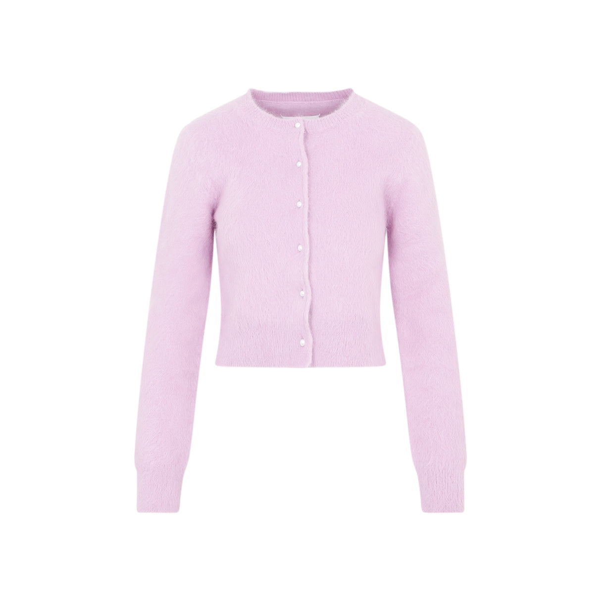 Luxurious Pink & Purple Angora Cardigan for Women - FW23