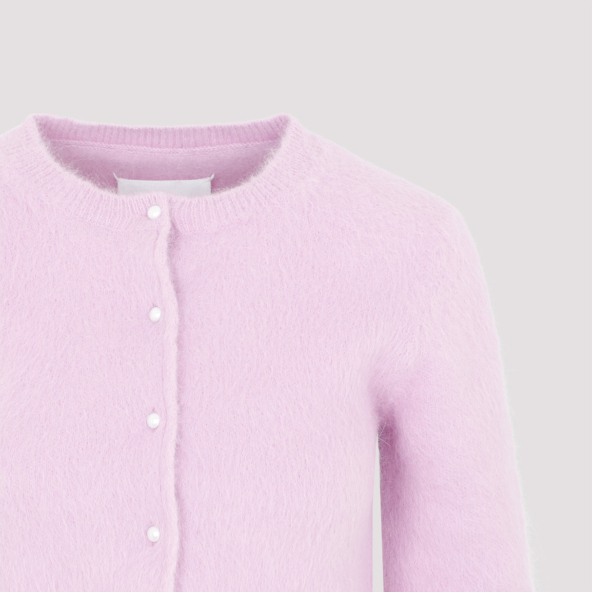 Luxurious Pink & Purple Angora Cardigan for Women - FW23