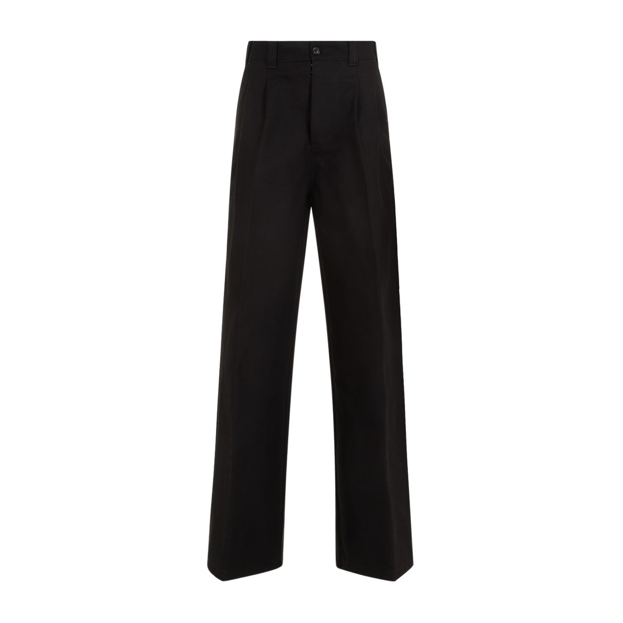 MAISON MARGIELA Double Pleated Cotton Gabardine Trousers for Women