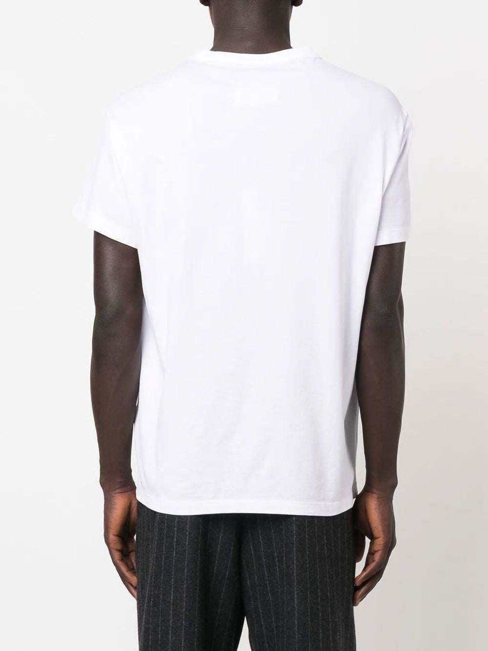 MAISON MARGIELA Embroidered Logo T-Shirt for Men in Black