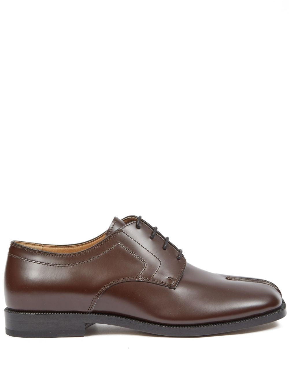 MAISON MARGIELA Luxe Lace-Up Derby Dress Shoes for Women - Tabi Toe Style