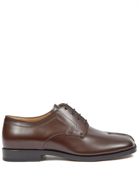 MAISON MARGIELA Luxe Lace-Up Derby Dress Shoes for Women - Tabi Toe Style