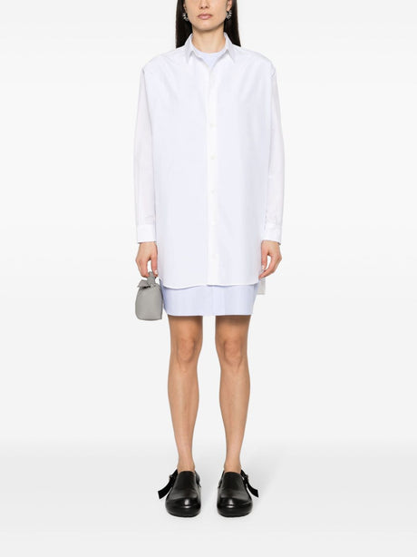 LOEWE Cotton-Silk Blend Mini Shirt Dress