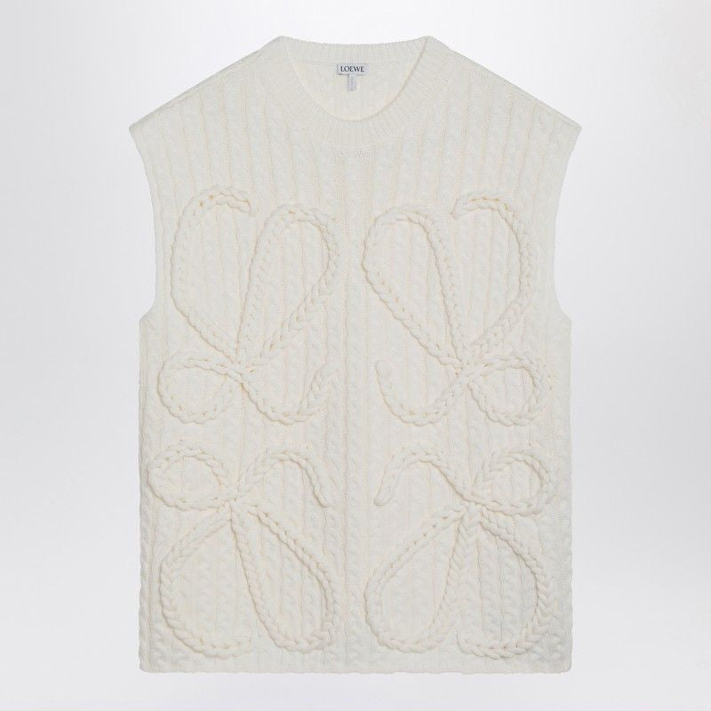 LOEWE Elegant Wool Waistcoat with Anagram Detail