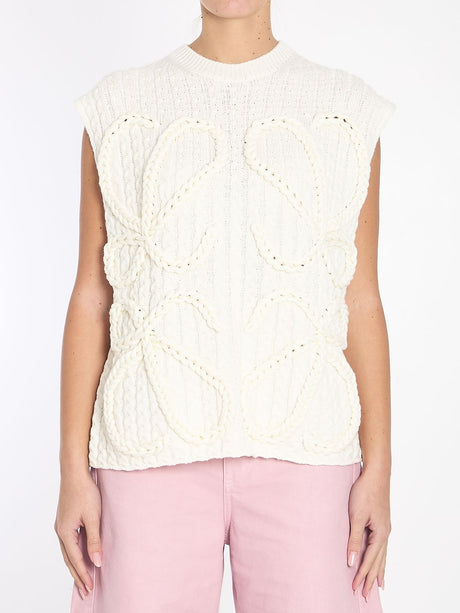 LOEWE Relaxed Fit Vest with Braided Anagram - SS25