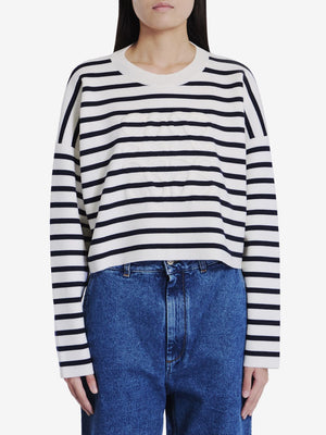 LOEWE Anagram Icon Striped Wool Blend Sweater