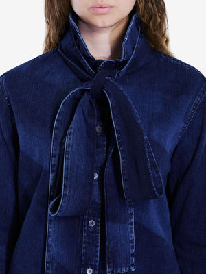 LOEWE Denim Bow Blouse