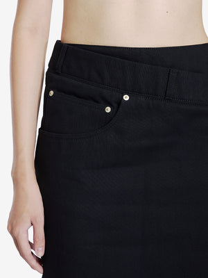 LOEWE DECONSTRUCTED SKIRT IN DENIM