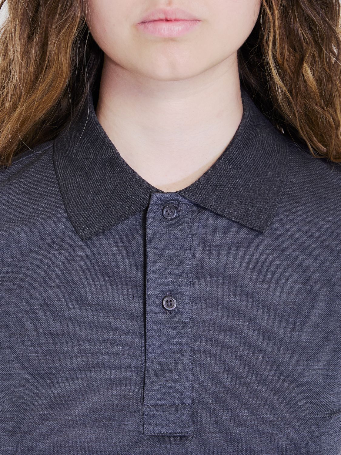 LOEWE Chic Charcoal Cropped Polo