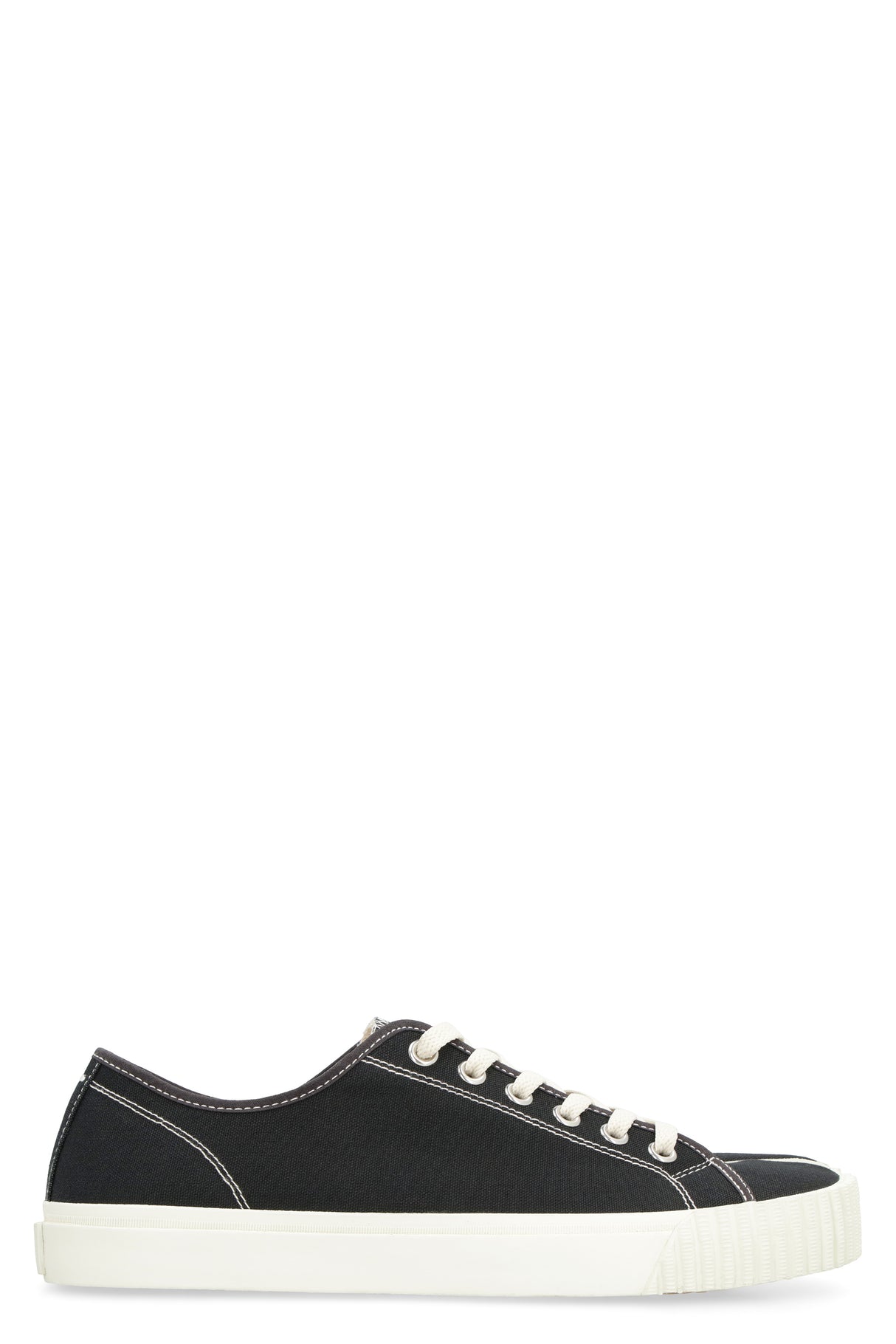 Men's Black Tabi Cleft Toe Canvas Sneakers