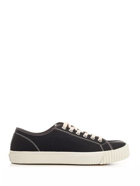 MAISON MARGIELA Black Tabi Canvas Sneakers for Men - FW23 Collection