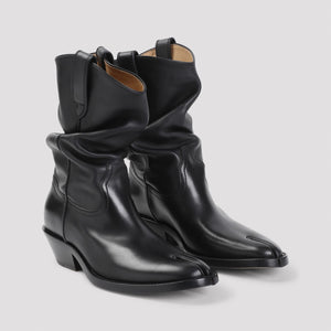 MAISON MARGIELA Western-Inspired Tabi Leather Boots for Women