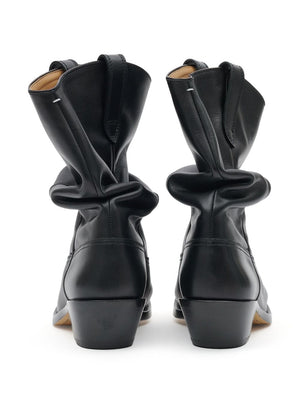 MAISON MARGIELA Ankle-Length Western Leather Boots