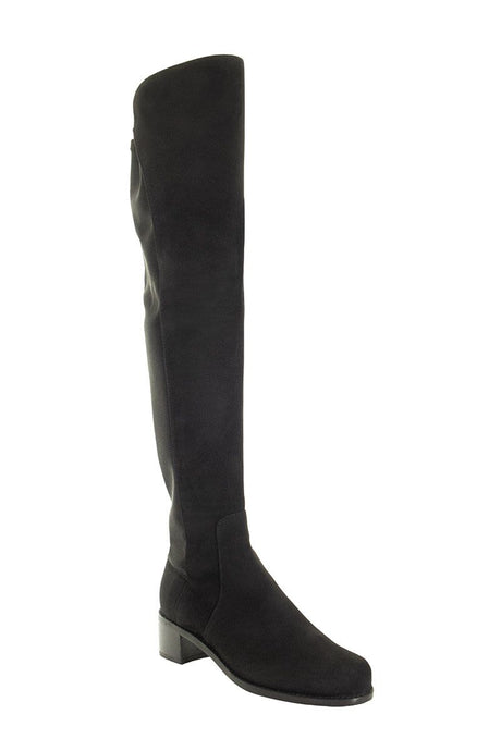 STUART WEITZMAN Black Suede Over-the-Knee Boots for Women - Classic and Stylish