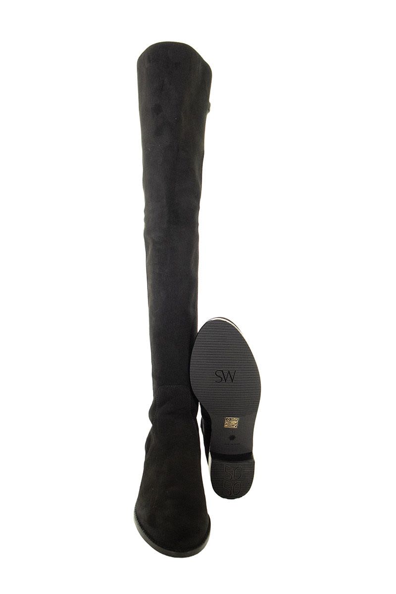 STUART WEITZMAN Black Suede Over-the-Knee Boots for Women - Classic and Stylish