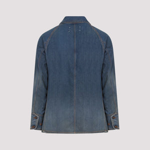 メンズ用ブルーの綿ジャケット | SS24コレクション
