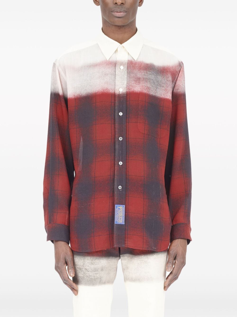 Red Check Print Shirt for Men