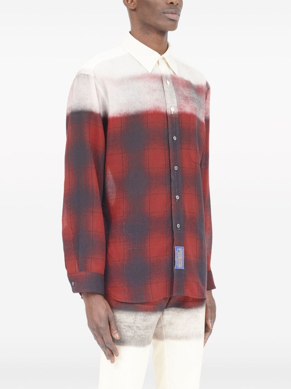 Red Check Print Shirt for Men