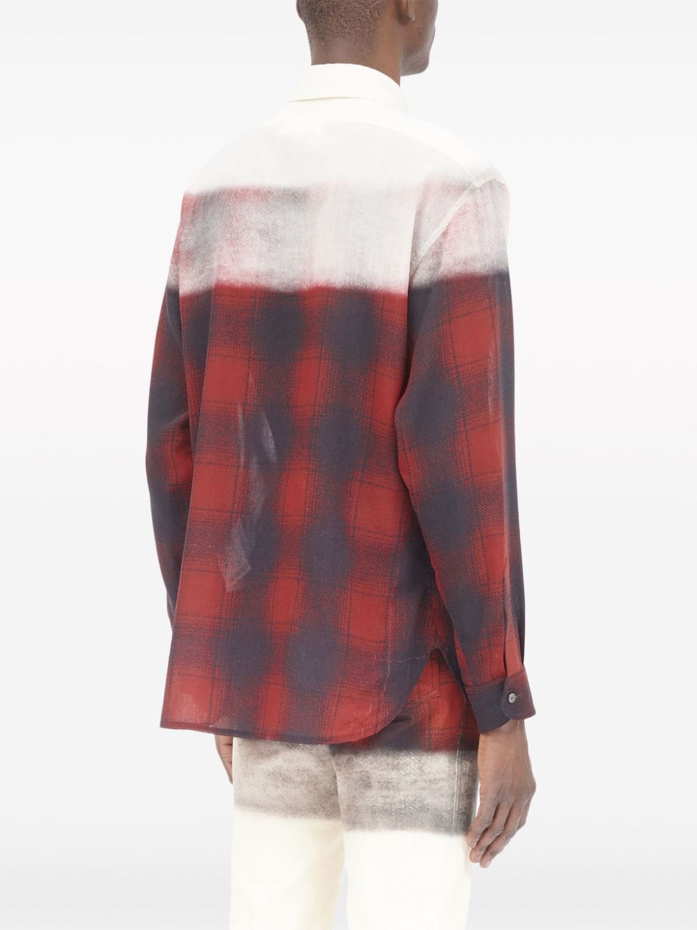 Red Check Print Shirt for Men