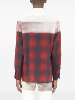 Red Check Print Shirt for Men