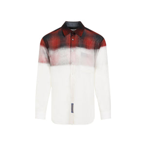 MAISON MARGIELA Red Wool Blend Long Sleeve Shirt for Men