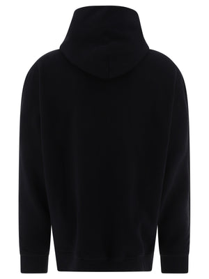 MAISON MARGIELA Reversed Logo Black Cotton Hoodie