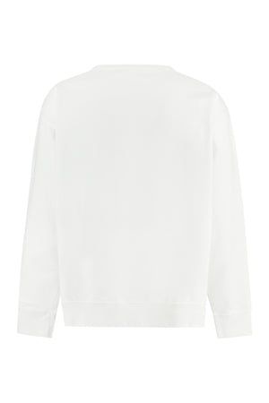 MAISON MARGIELA Classic White Cotton Crew-Neck Sweatshirt for Men