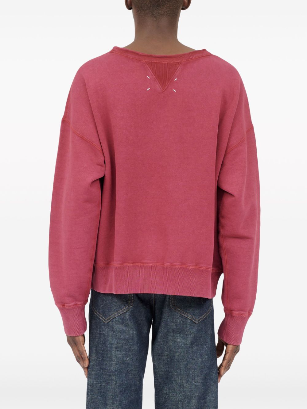 MAISON MARGIELA Men's Boxy Fit Sweatshirt with Reverse Logo - Size M