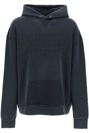 MAISON MARGIELA Men's Tonal Reverse Logo Hoodie with Deconstructed Details - SS24