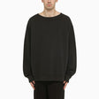 MAISON MARGIELA Oversized Anthracite Grey Cotton Crew-Neck Sweatshirt