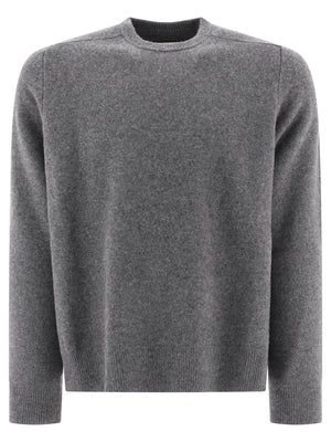 MAISON MARGIELA Elegant Grey Wool Crewneck Sweater