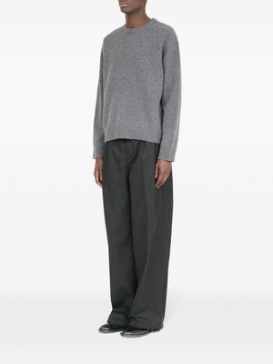 MAISON MARGIELA Elegant Grey Wool Crewneck Sweater