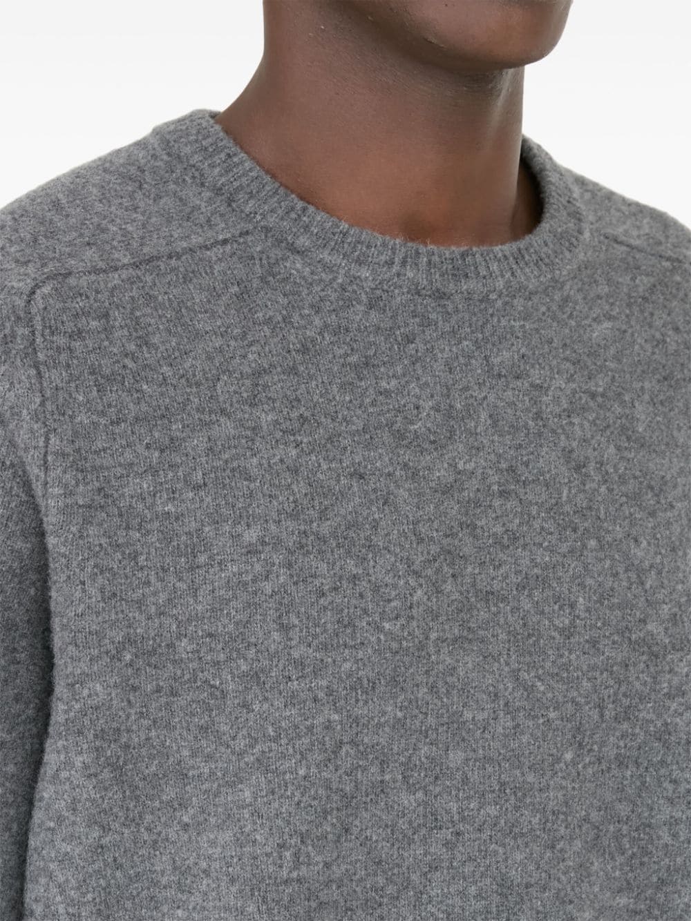 MAISON MARGIELA Elegant Grey Wool Crewneck Sweater