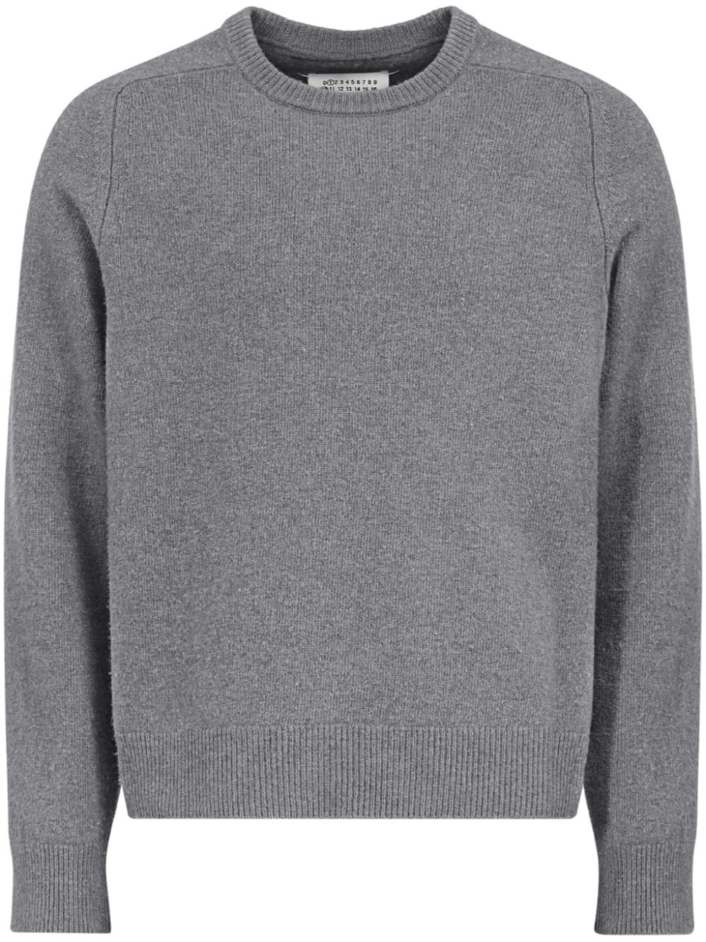 MAISON MARGIELA Elegant Grey Wool Crewneck Sweater