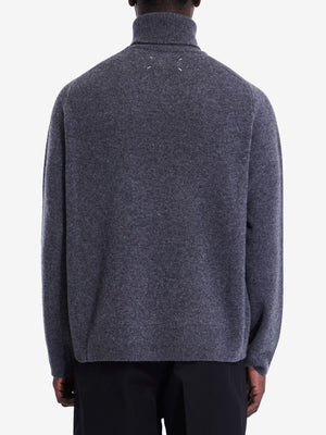 MAISON MARGIELA Charcoal Wool Turtleneck Sweater