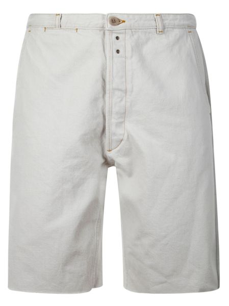 MAISON MARGIELA Cotton Denim Shorts for Men | Raw Edges, Button Closure, and Belt Loops